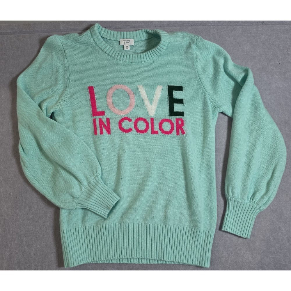 Crown & Ivy Mint Sweater LOVE IN COLOR $59 Size Medium